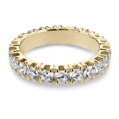 Gold ring with brilliants "Diamond strip 119"