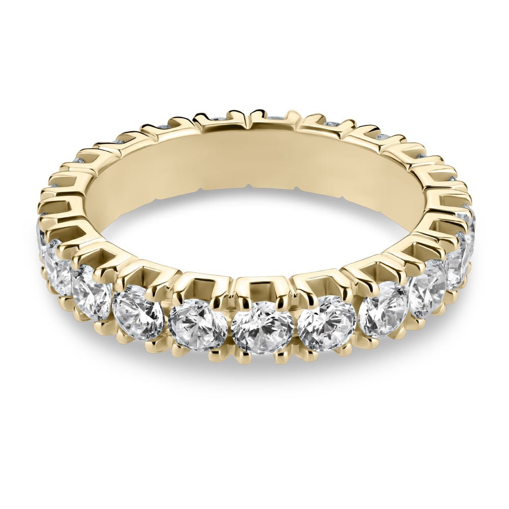 Gold ring with brilliants "Diamond strip 119"