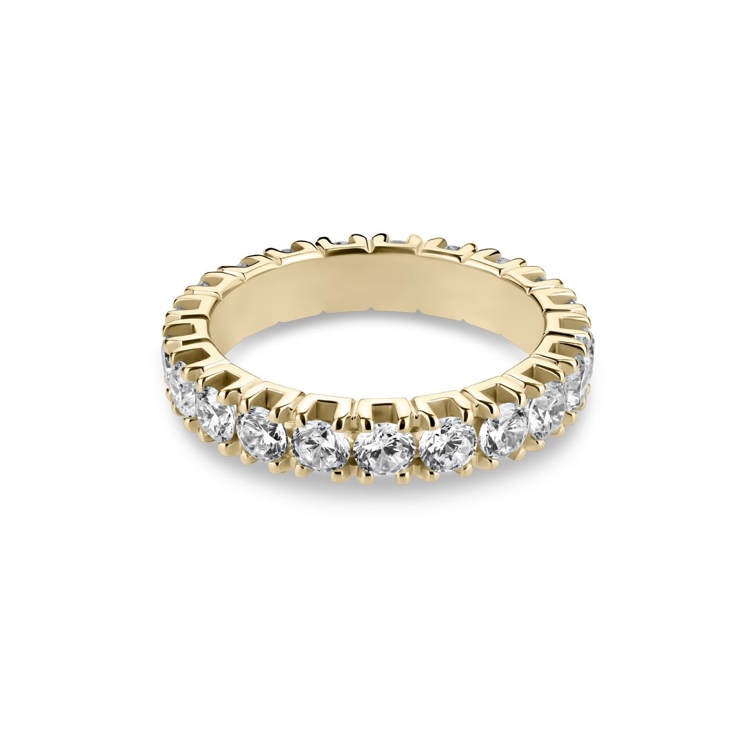 Gold ring with brilliants "Diamond strip 119"
