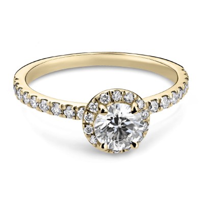 Engagment ring with brilliants "Bouquet of diamonds 23"