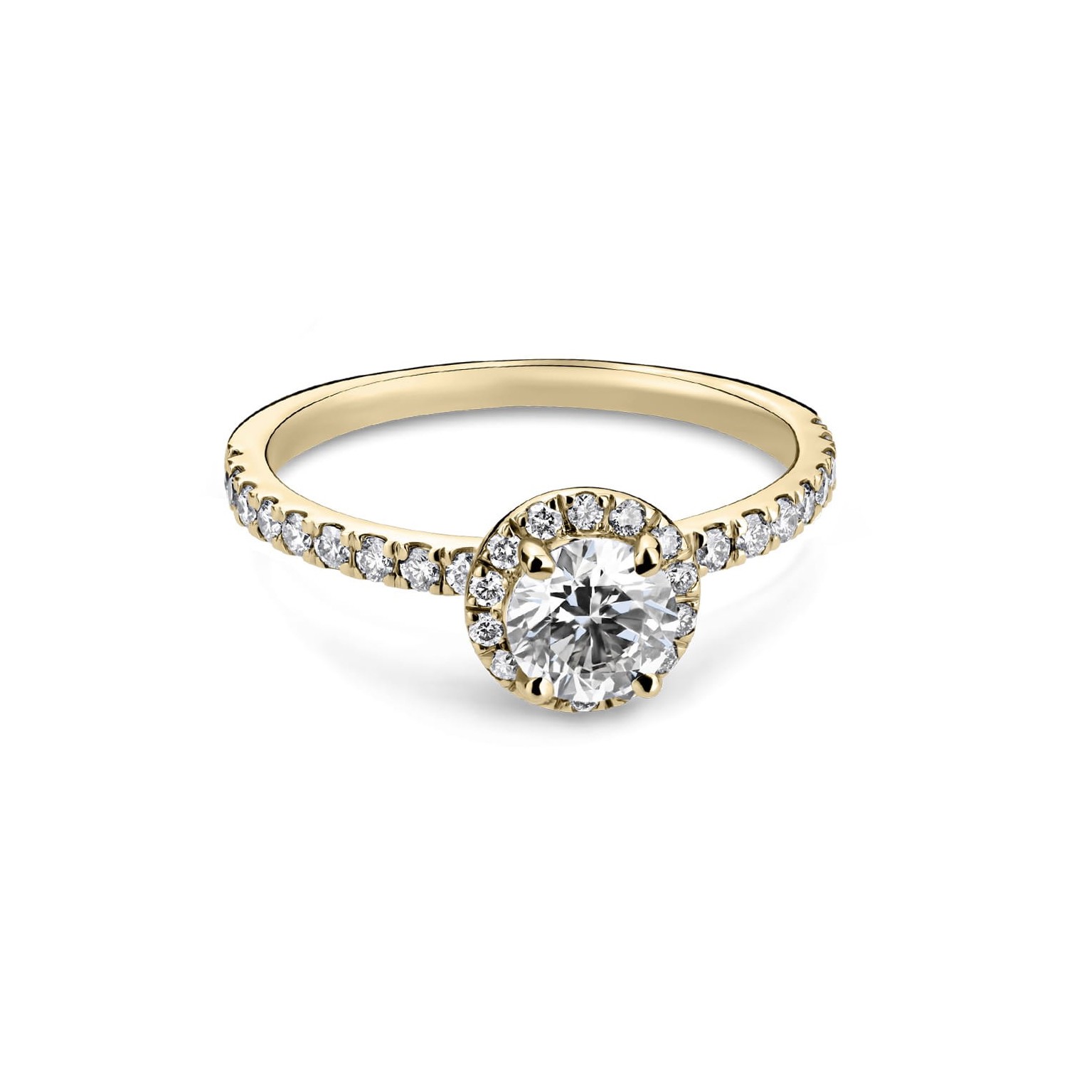 Engagment ring with brilliants "Bouquet of diamonds 23"