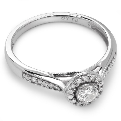 Engagment ring with brilliants "Bouquet of diamonds 19"