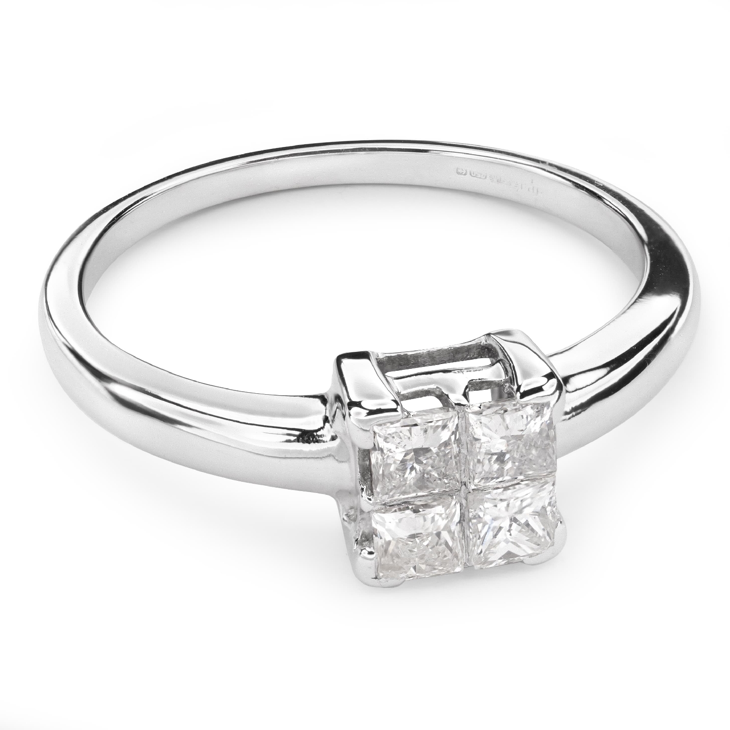 Engagement ring with diamonds "Princesses 37"