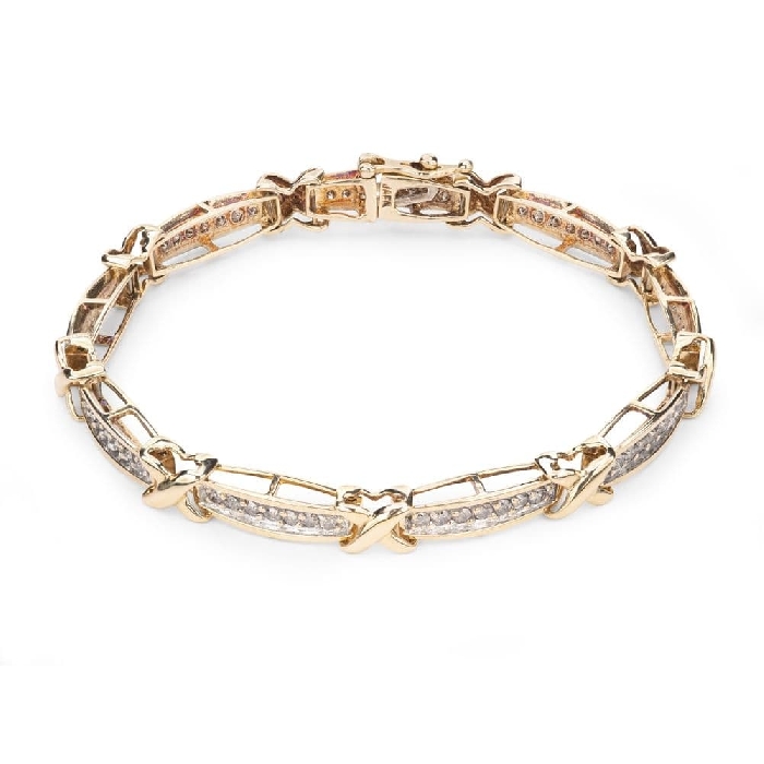 Gold bracelet with diamonds "Intertwined destinies 23"