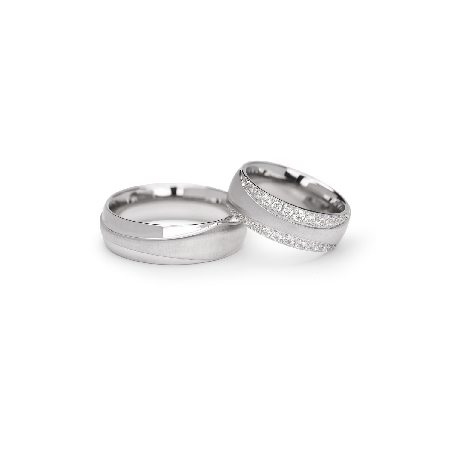 Golden wedding rings with diamonds "VKA 137"