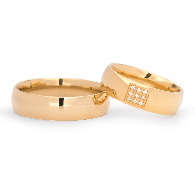 Auksiniai vestuviniai žiedai su Briliantais "VKA139"