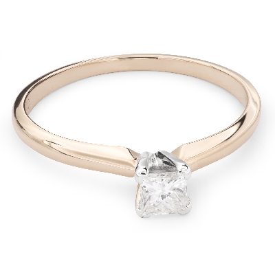 Gold ring with diamonds "Princess 55"