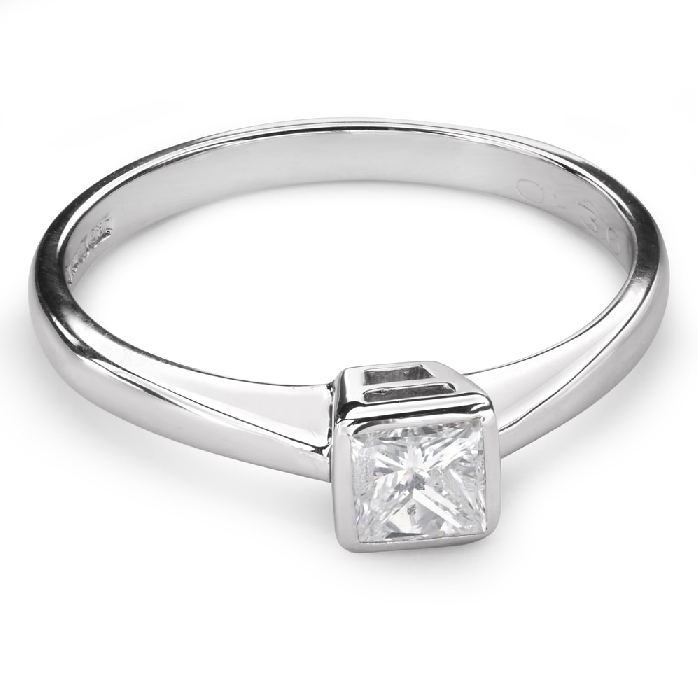 Engagement ring with diamond "Princess 65"