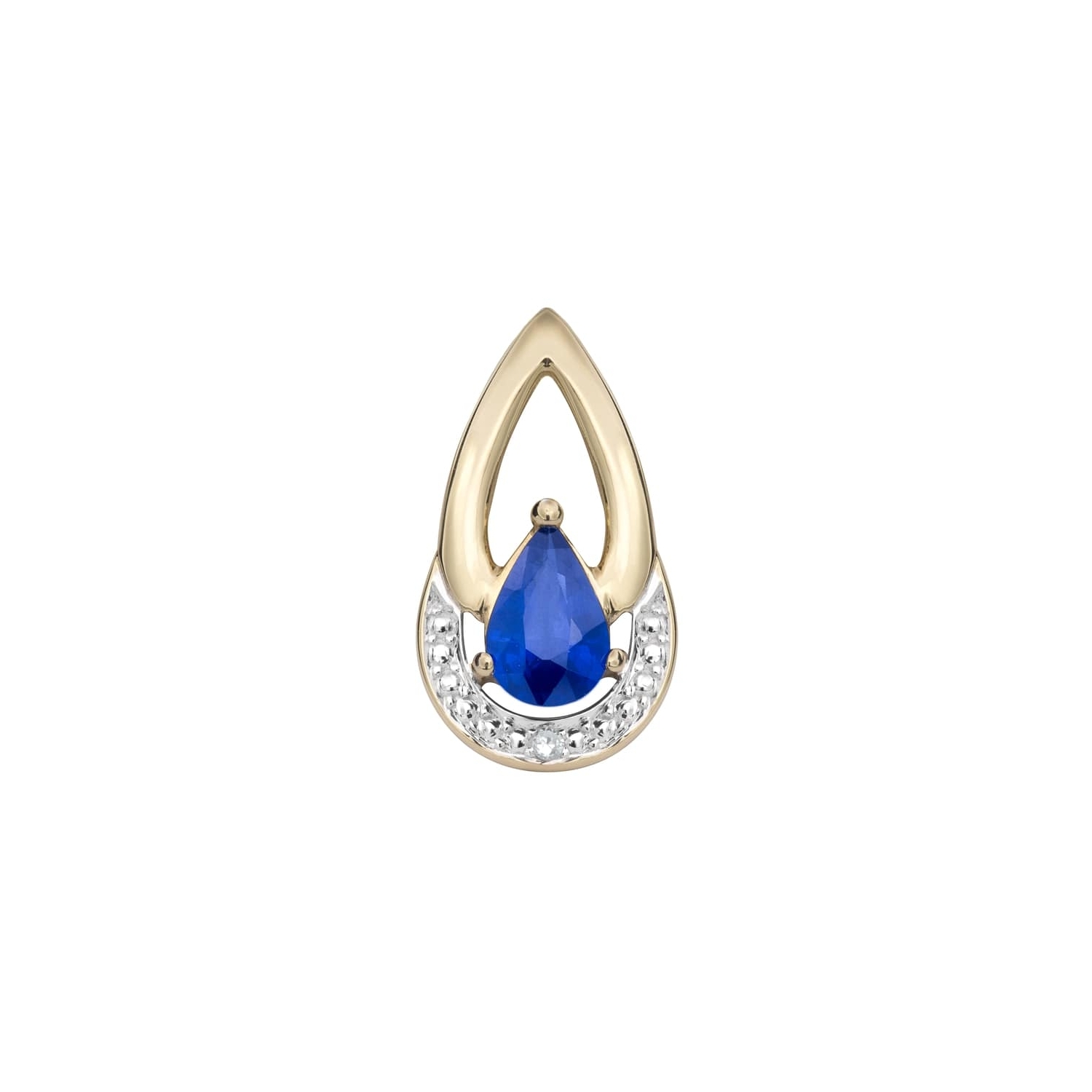 Gold pendant with gemstones "Sapphire 30"