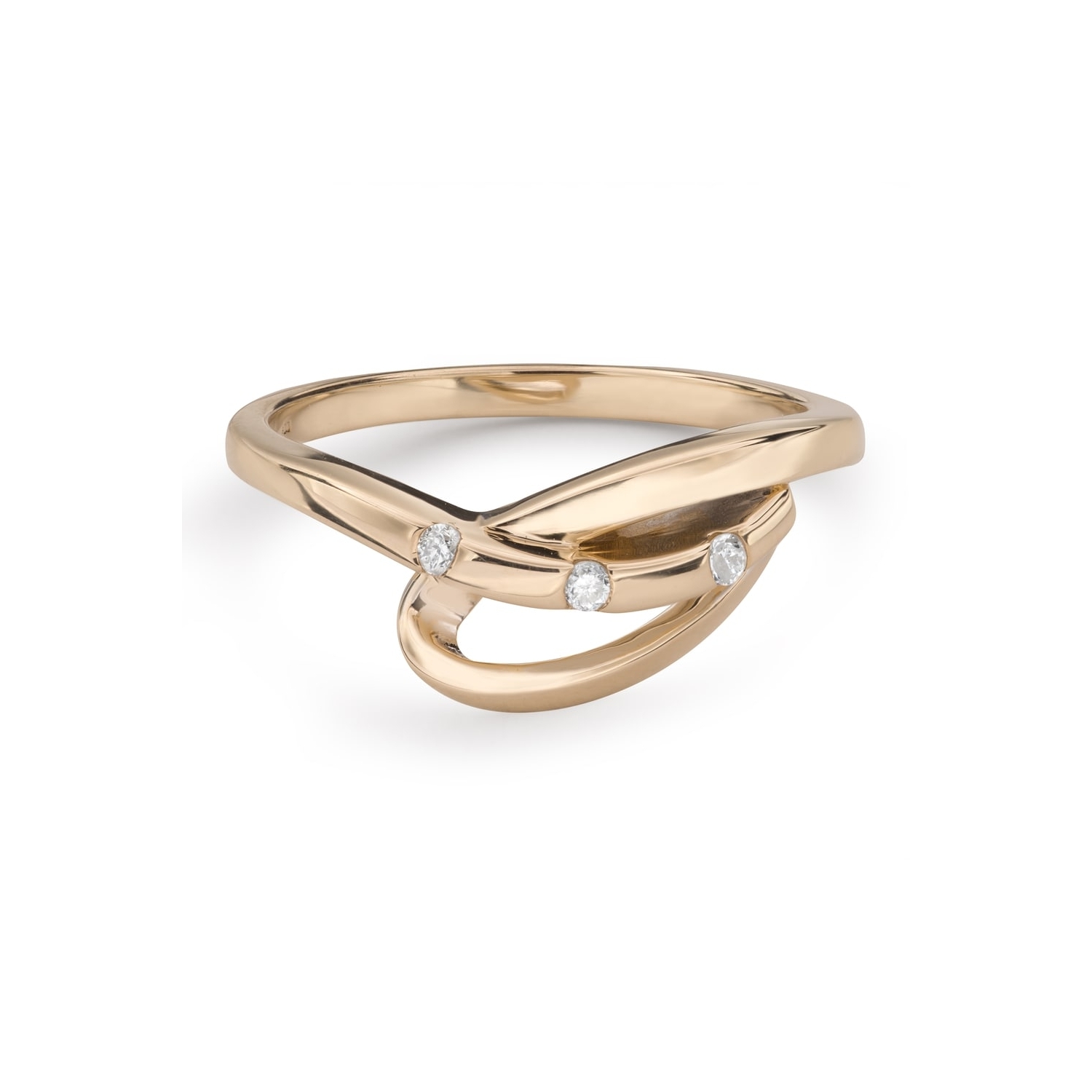 Gold ring with brilliants "Life 34"