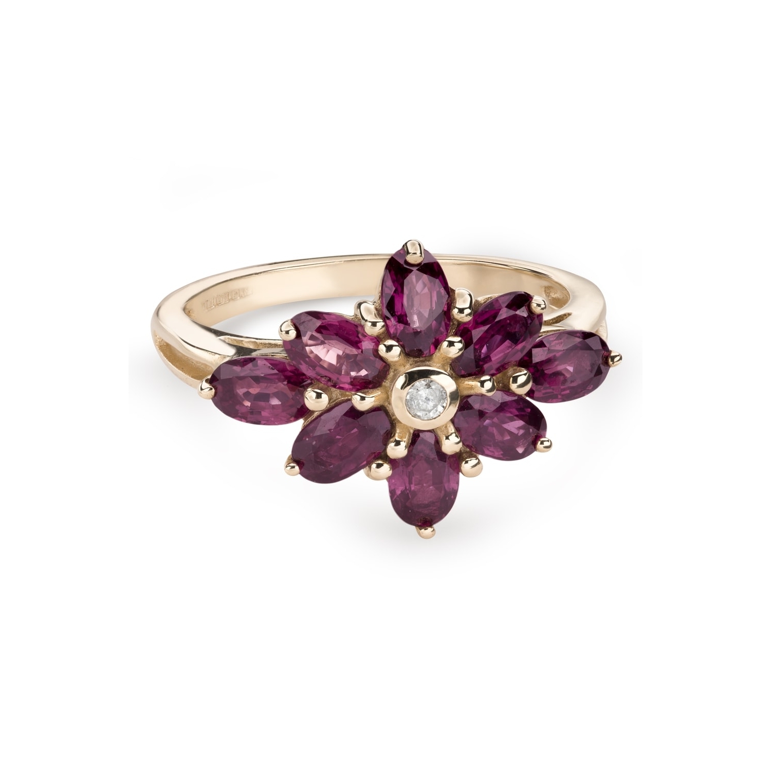 Gold ring with gemstones "Colors 75"