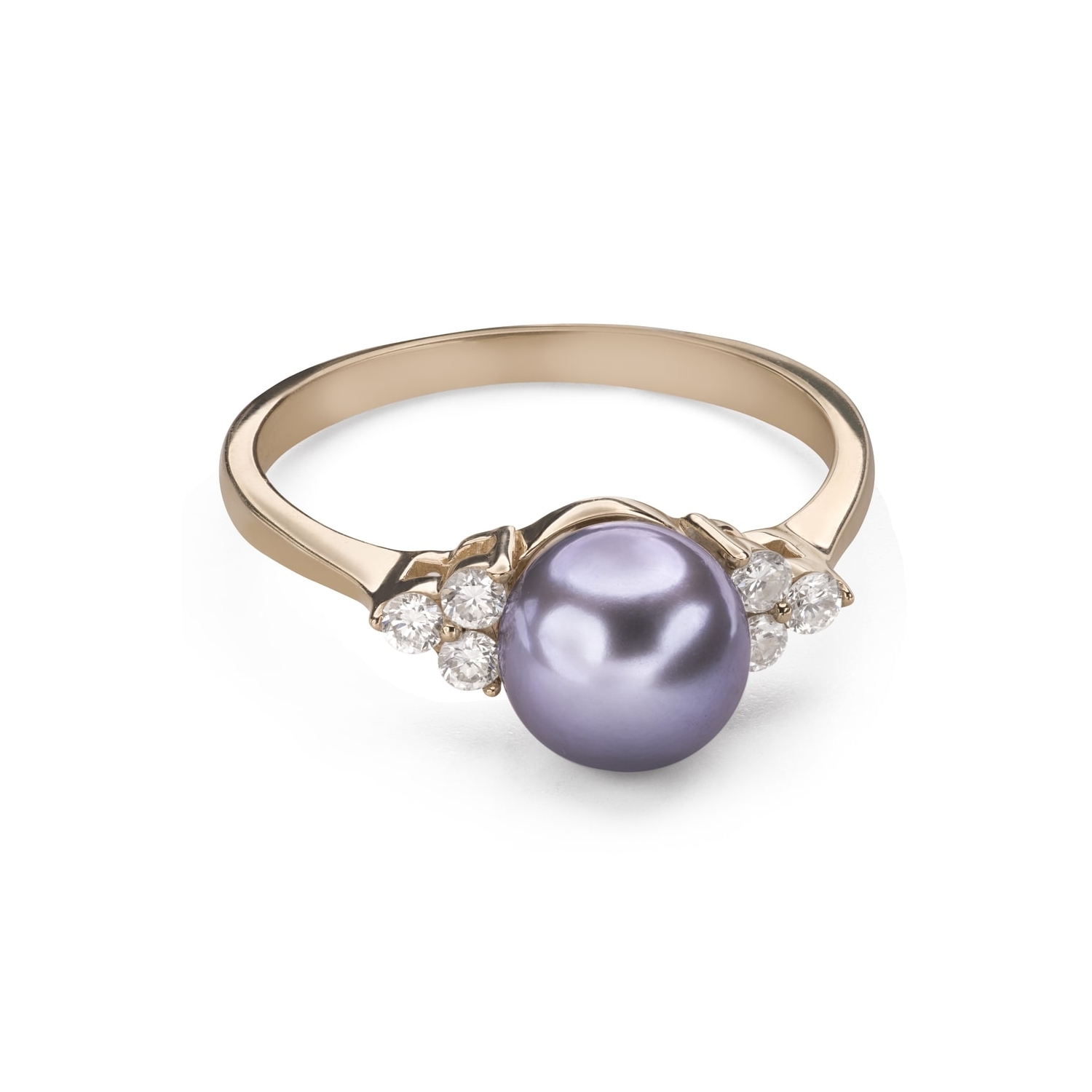 Engagement ring with gemstones "Pearl 9"