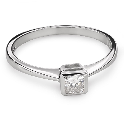 Žiedas su deimantu "Princesė 80"