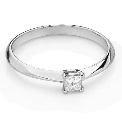 Sužadėtuvių žiedas su deimantu "Princesė 114"