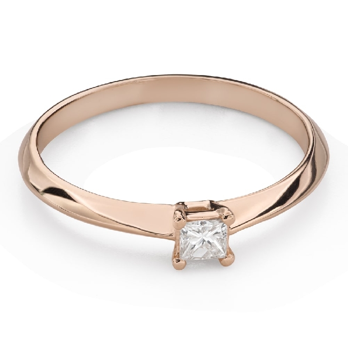 Engagement ring with diamond "Princess 117"
