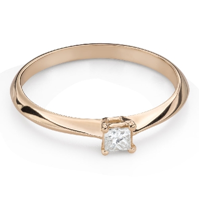 Sužadėtuvių žiedas su deimantu "Princesė 119"