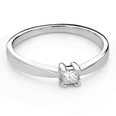 Sužadėtuvių žiedas su deimantu "Princesė 121"