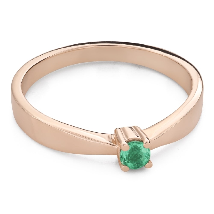 Sužadėtuvių žiedas su brangakmeniais "Smaragdas 24"