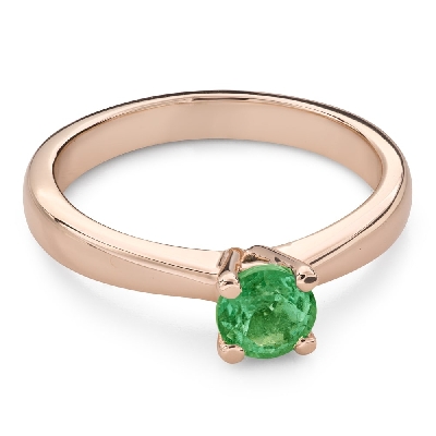 Sužadėtuvių žiedas su brangakmeniais "Smaragdas 29"