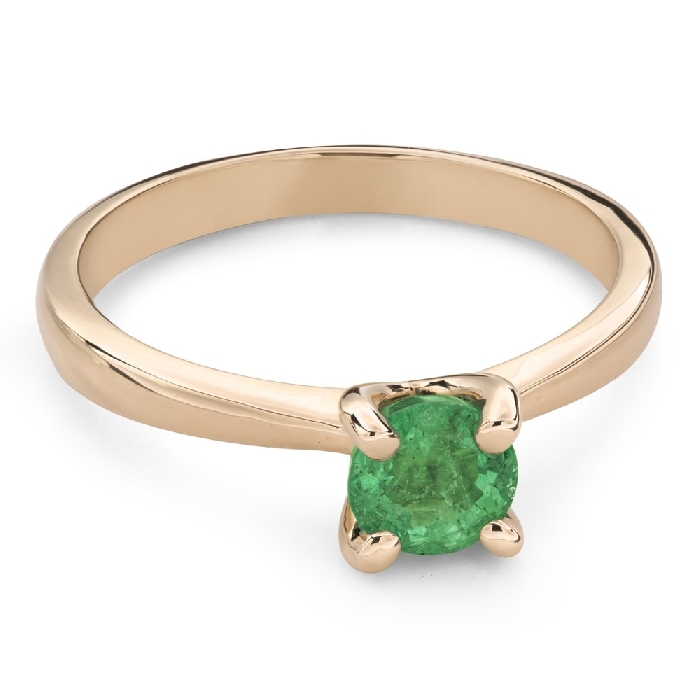 Sužadėtuvių žiedas su brangakmeniais "Smaragdas 30"
