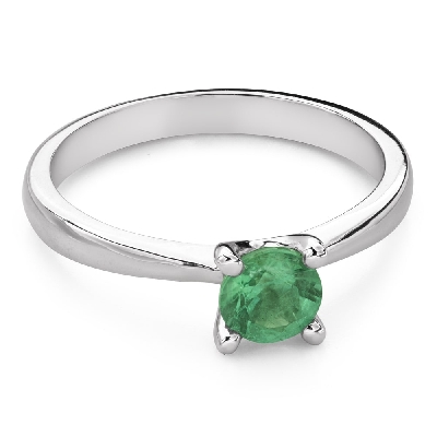 Sužadėtuvių žiedas su briliantu "Smaragdas 32"