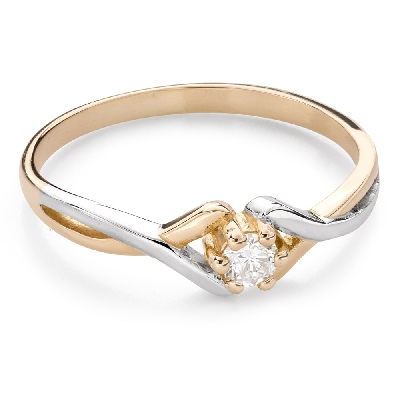 Engagement ring with brilliant "Intertwined destinies 96"