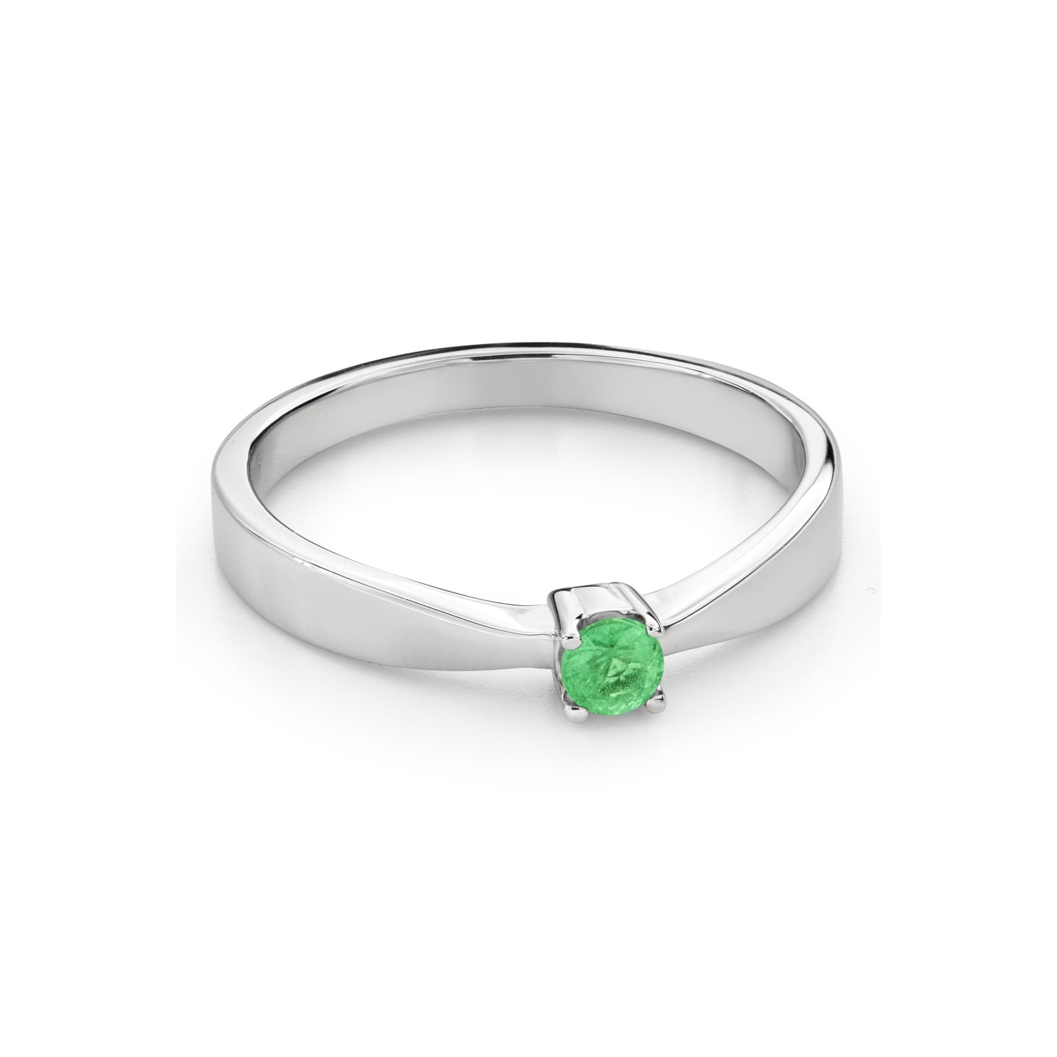 Sužadėtuvių žiedas su brangakmeniais "Smaragdas 36"