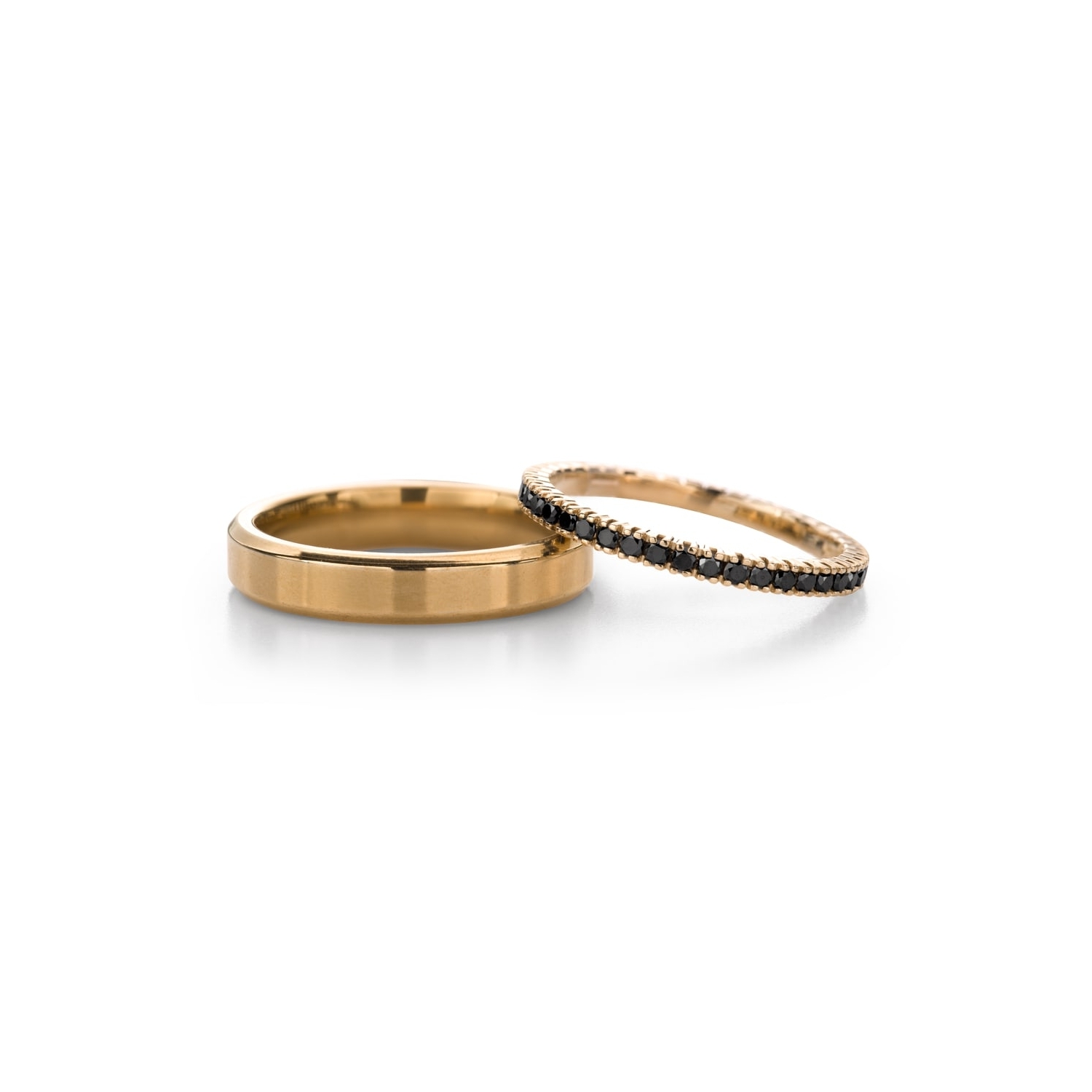 Golden wedding rings with diamonds "VKA 328"