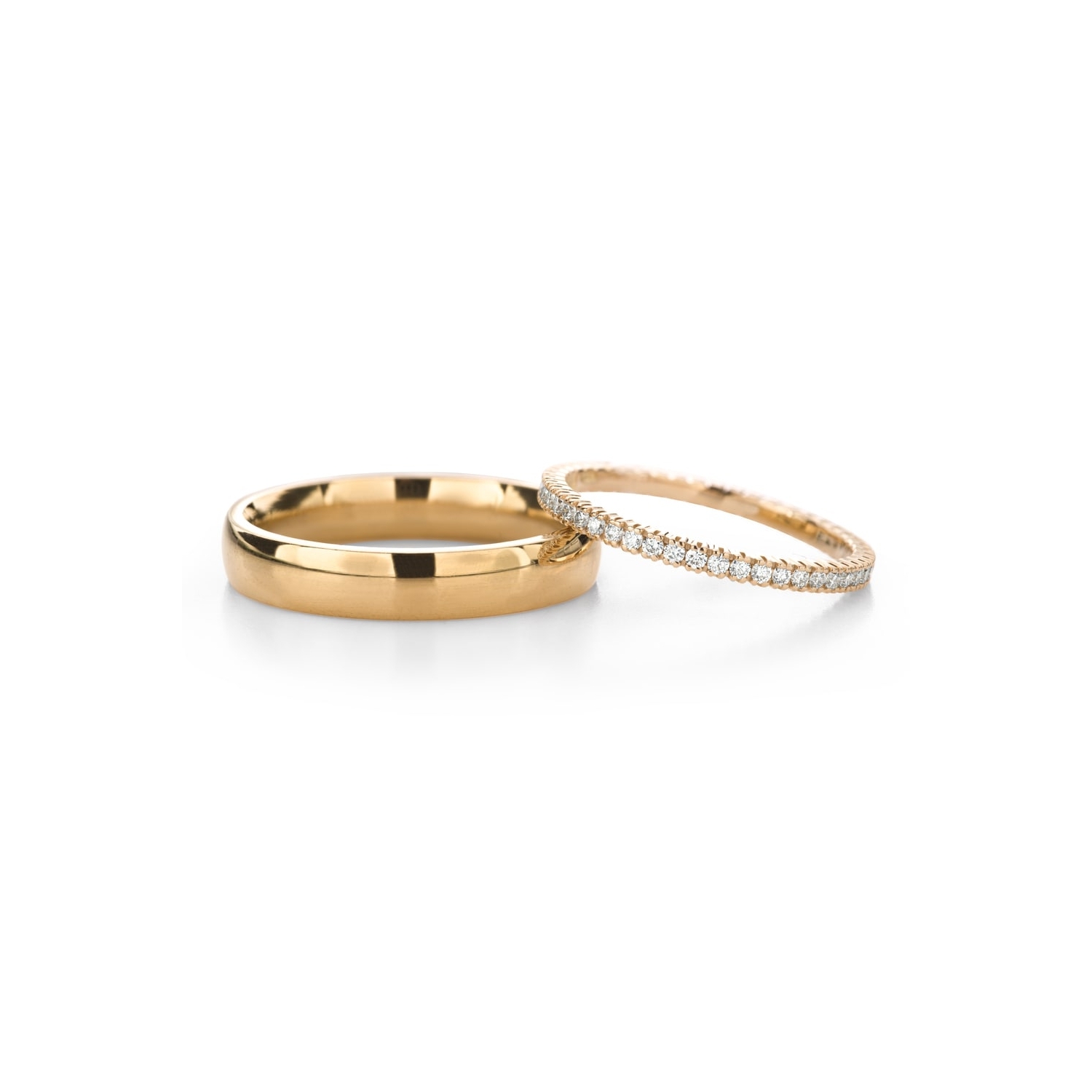 Golden wedding rings with diamonds "VKA 330"