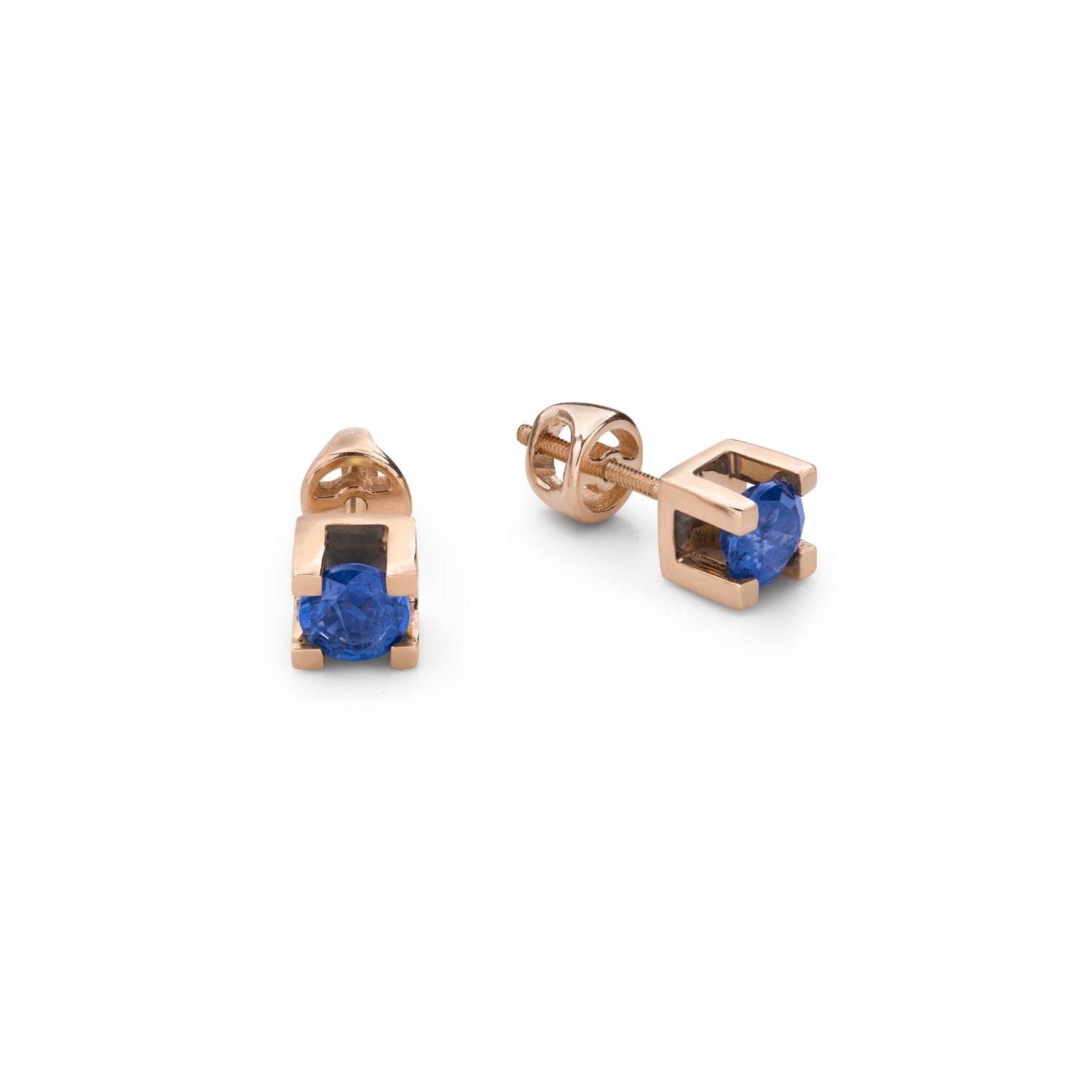 Gold earrings with gemstones "Colors 108"