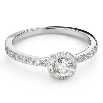Engagment ring with brilliants "Bouquet of diamonds 59"