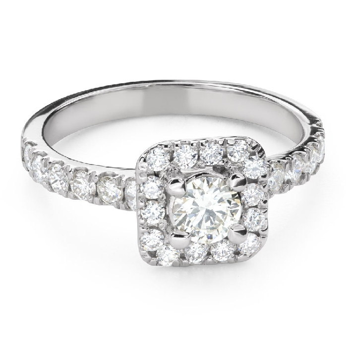 Engagment ring with brilliants "Bouquet of diamonds 61"