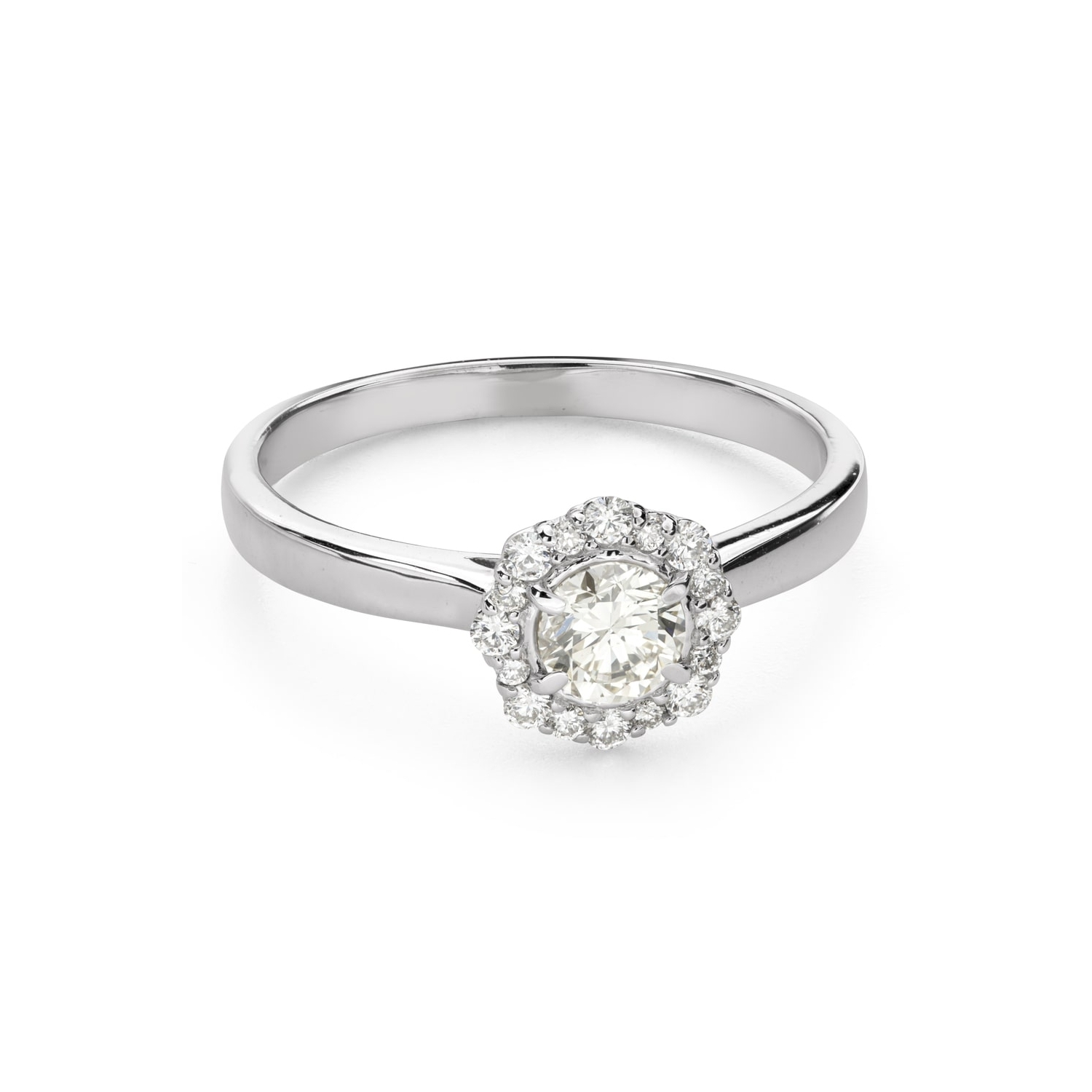 Engagment ring with brilliants "Diamond flower 57"
