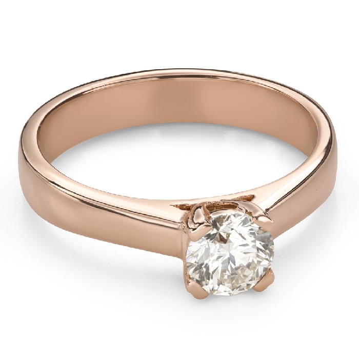 Gold ring with brilliant diamond "Goddess 348"