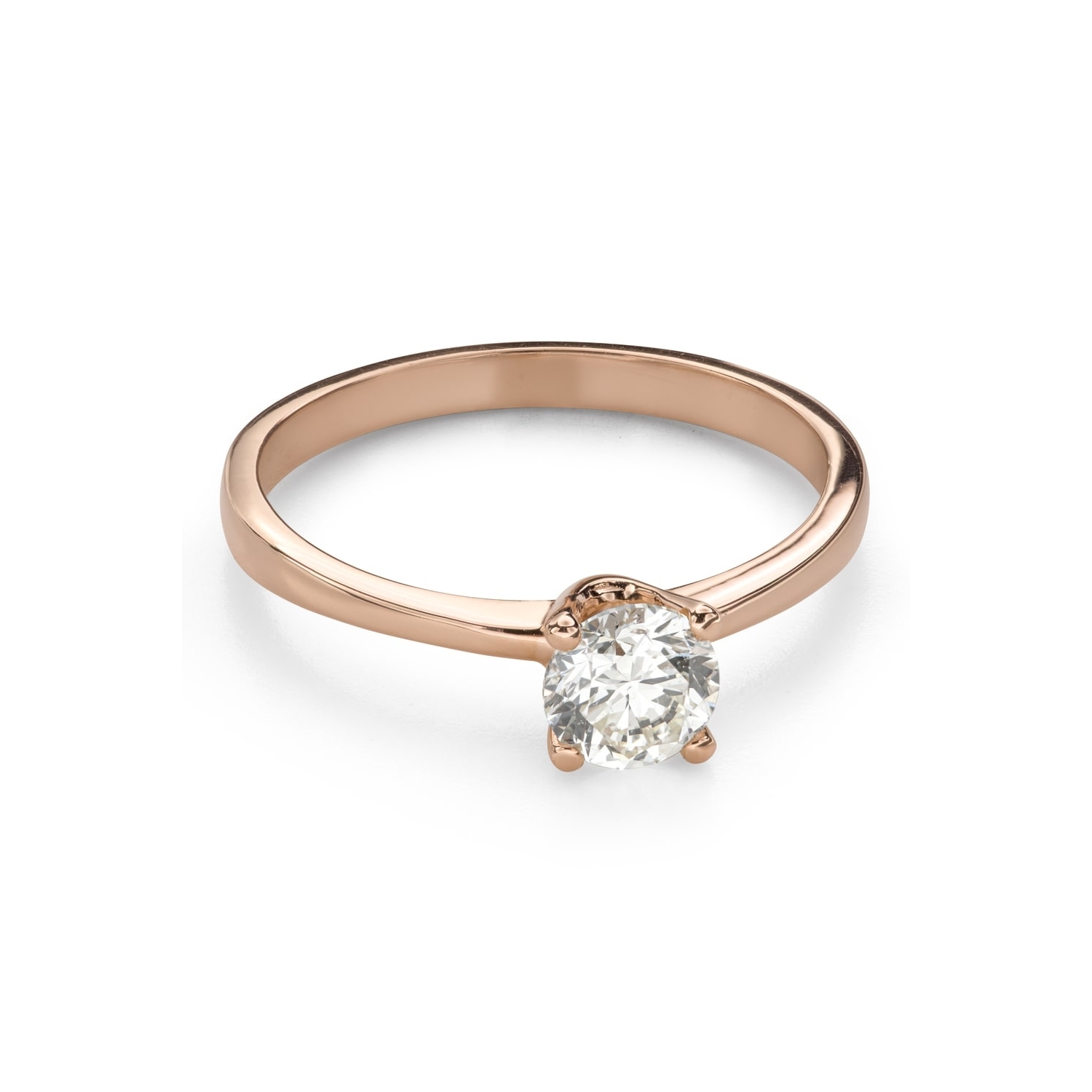 Gold ring with brilliant diamond "Goddess 349"