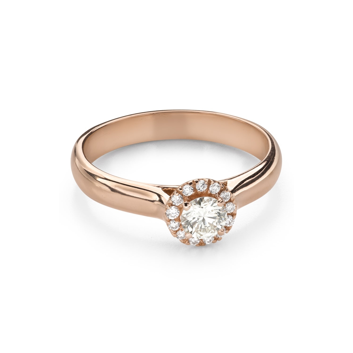 Gold ring with brilliants "Diamond flower 58"