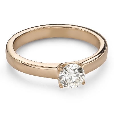 Gold ring with brilliant diamond "Goddess 354"