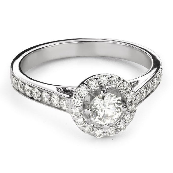 Engagment ring with brilliants "Bouquet of diamonds 62"