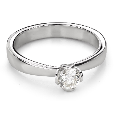 Engagment ring with brilliants "Flower 28"