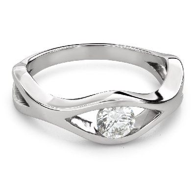 Engagment ring with brilliants "Intertwined destinies 105"