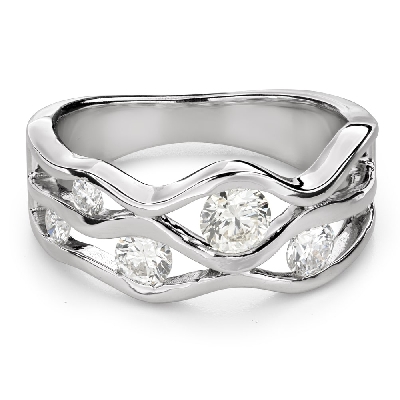Engagment ring with brilliants "Crown 25"