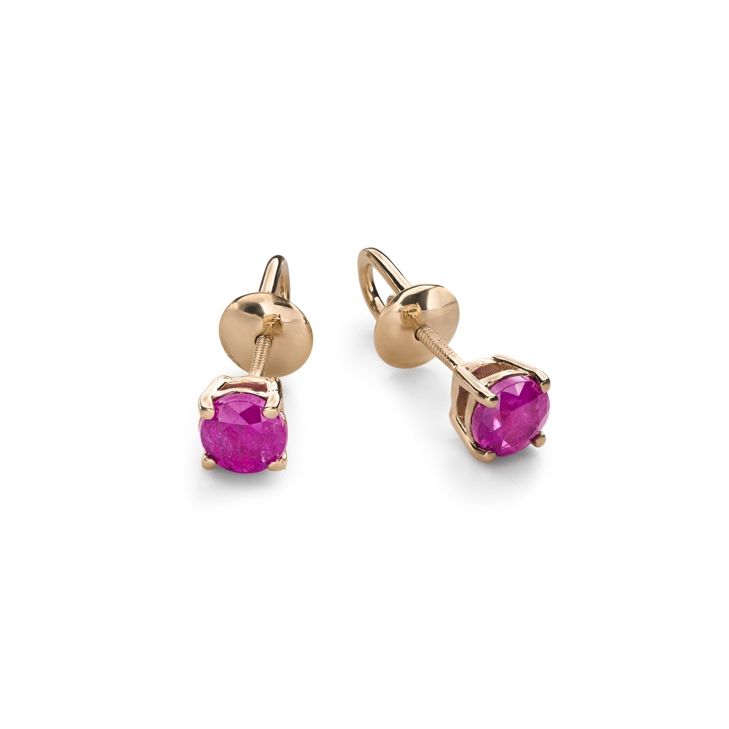 Gold earrings with gemstones "Colors 115"