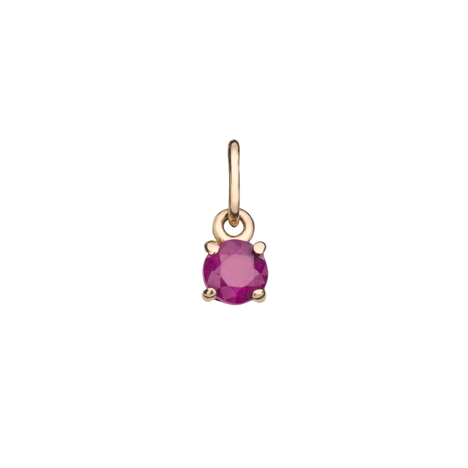 Gold pendant with gemstones "Ruby 52"