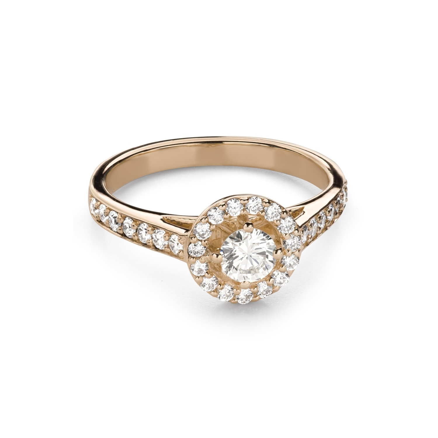 Gold ring with brilliants "Bouquet of diamonds 63"
