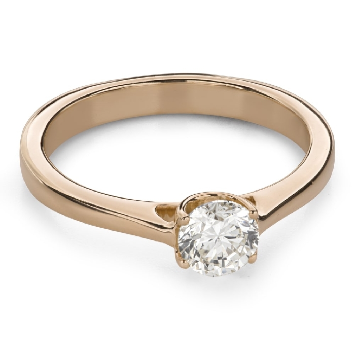 Gold ring with brilliant diamond "Goddess 360"