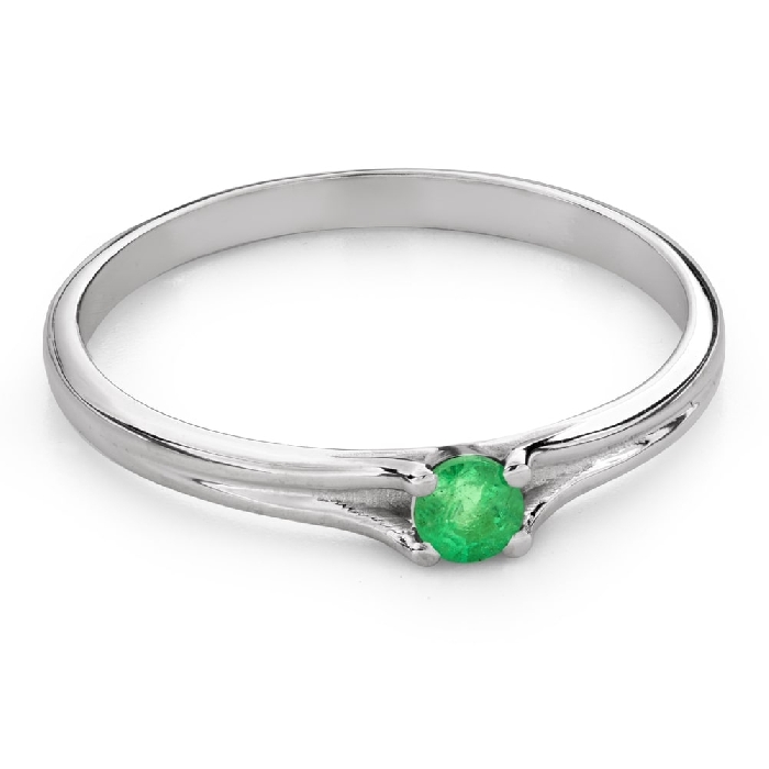 Engagement ring with gemstones "Emerald 44"