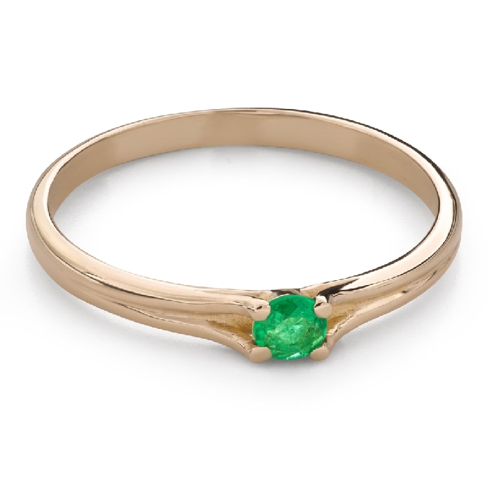 Engagement ring with gemstones "Emerald 47"