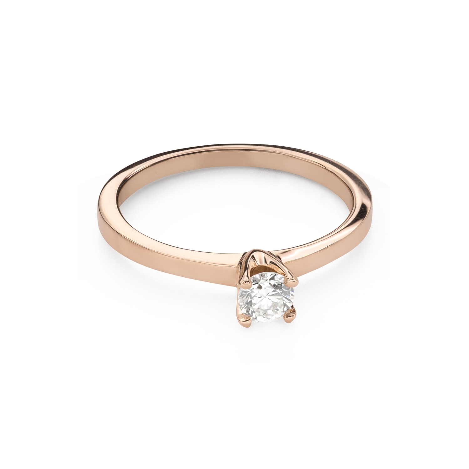 Gold ring with brilliant diamond "Goddess 377"