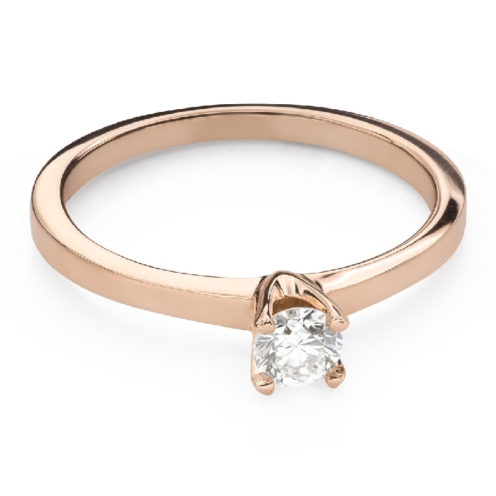 Gold ring with brilliant diamond "Goddess 381"