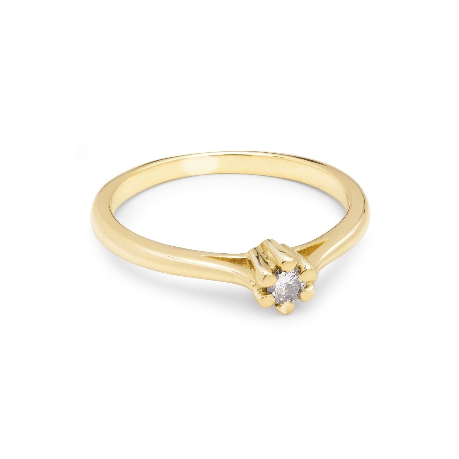Gold ring with brilliant diamond "Purity 94"